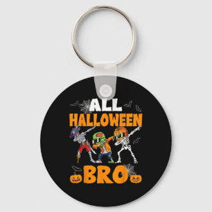 Halloween Bro Dabbing Skeleton Jack O Lantern Boys Sleutelhanger