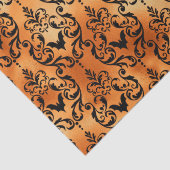 Halloween Brocade Spider Patroon Koper zwart Tissuepapier (Detail)