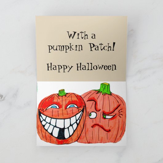 HALLOWEEN BROKEN POMPOEN joke kaart (Binnen)