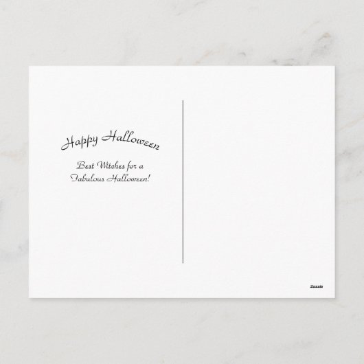 Halloween Broom Pumpkin Spider Web Lantern Feestdagenkaart (Achterkant)