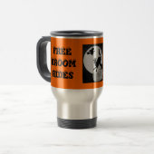 Halloween Broom Rides Travel Mug Reisbeker (Voorkant links)