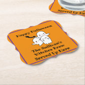 Halloween Brouwdrank Personaliseer Ghost Bat Sinaa Kartonnen Onderzetters (Gekanteld)