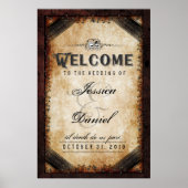 Halloween Brown Gothic 24x36 Welkom bij bruiloft Poster (Voorkant)