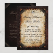 Halloween Brown Gothic - We hebben een huwelijksfe Kaart (Voorkant / Achterkant)