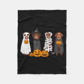 Halloween Brown Labrador Ghost Soky Chocolate Lab  Fleece Deken (Voorkant)