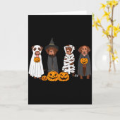 Halloween Brown Labrador Ghost Soky Chocolate Lab  Kaart (Gele Bloem)