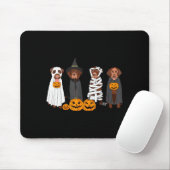 Halloween Brown Labrador Ghost Soky Chocolate Lab  Muismat (Met muis)