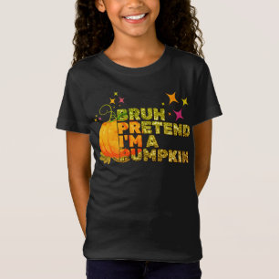 Halloween BRUH DOEN ALSOF IK EEN POMPOEN Glitter H T-shirt