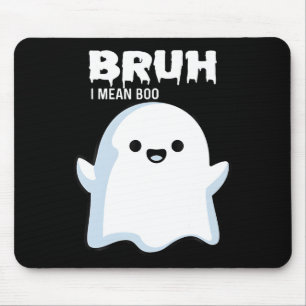 Halloween Bruh Ghost Boo Skull Pumpkin Boys Kinder Muismat