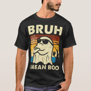 Halloween Bruh Ghost Boo Skull Pumpkin Boys Kinder T-shirt