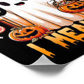 Halloween Bruh Ghost Boo Skull Pumpkin Trick of TR Poster (Hoek)