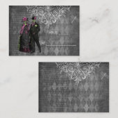 Halloween bruid & bruidegom bruiloft gast plaats k plaatskaartje (Voorkant / Achterkant)