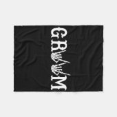 Halloween Bruid Bruidegom Skelet Tot de Dood Fleece Deken (Voorkant (Horizontaal))