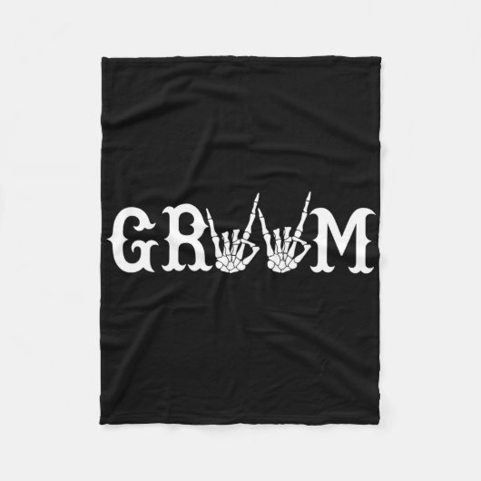 Halloween Bruid Bruidegom Skelet Tot de Dood Fleece Deken (Voorkant)