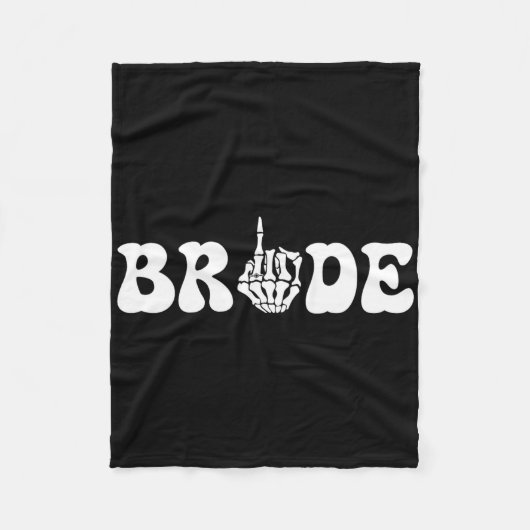 Halloween Bruid Bruidegom Skeleton Paar Match Fleece Deken (Voorkant)