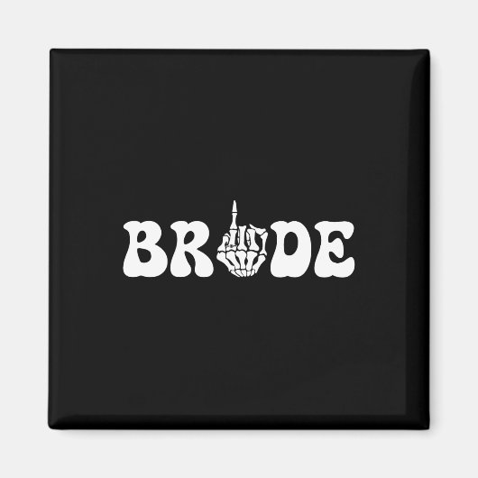 Halloween Bruid Bruidegom Skeleton Paar Match Magneet (Voorkant)