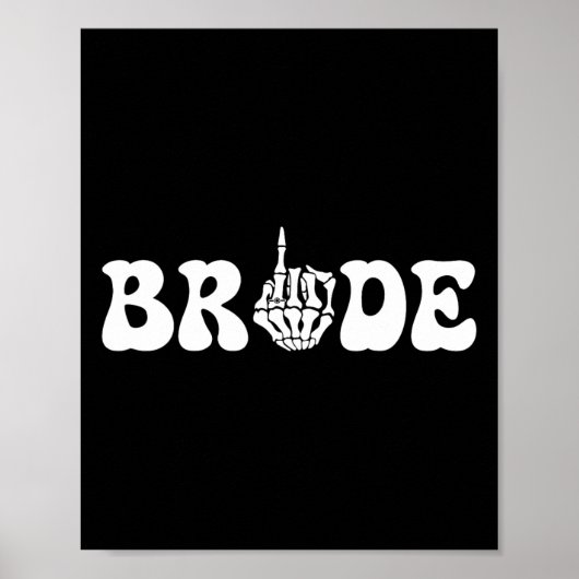 Halloween Bruid Bruidegom Skeleton Paar Match Poster (Voorkant)