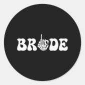 Halloween Bruid Bruidegom Skeleton Paar Match Ronde Sticker (Voorkant)