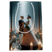 Halloween bruid en bruidegom dansen medium cadeauzakje (Voorkant)