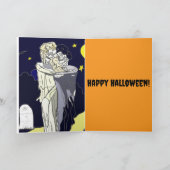 Halloween bruid en bruidegom kaart (Binnen)