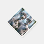 Halloween bruid en bruidegom servet (Hoek)