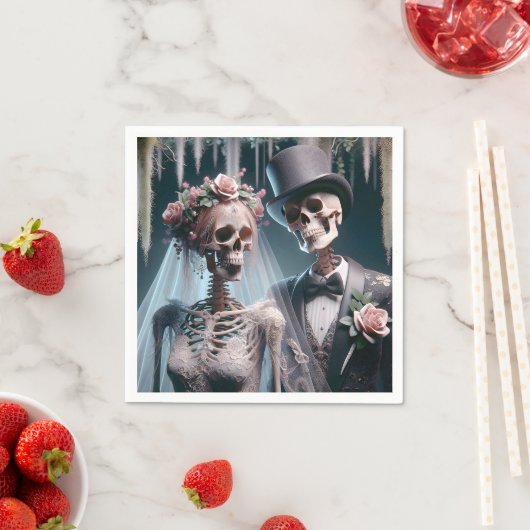 Halloween bruid en bruidegom servet (Insitu)