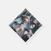 Halloween bruid en bruidegom servet (Hoek)