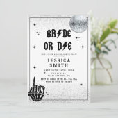 Halloween Bruid of Die Bachelorette Kaart (Staand voorkant)