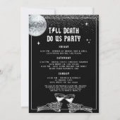 Halloween Bruid of Die Bachelorette Kaart (Achterkant)