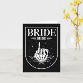 Halloween Bruid of Die Gotische Bachelorette Party Kaart (Gele Bloem)