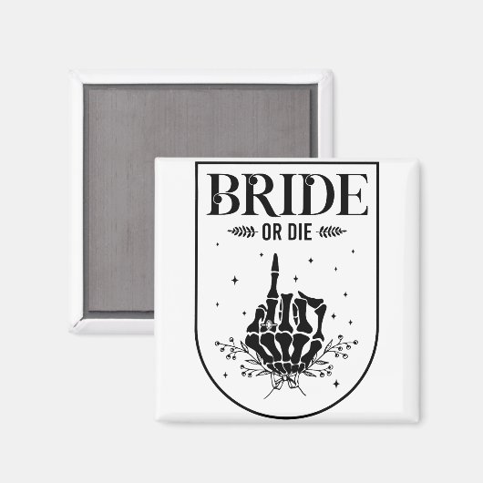 Halloween Bruid of Die Gotische Bachelorette Party Magneet (Voorkant / Achterkant)
