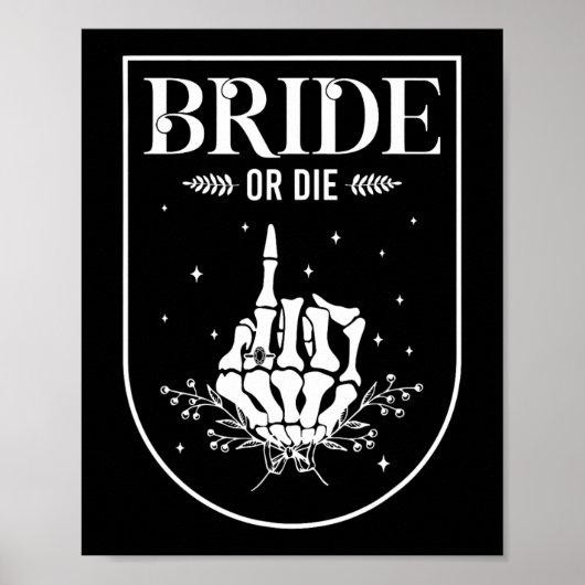 Halloween Bruid of Die Gotische Bachelorette Party Poster (Voorkant)