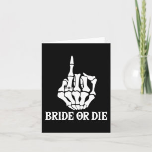 Halloween Bruid Of Die Skeleton Hand Bachelorette Kaart