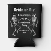 Halloween bruid of Die Skeleton vrijgezellenfeest Blikjeskoeler (Voorkant)