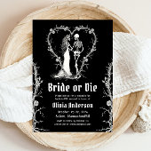 Halloween bruid of Die Skeleton vrijgezellenfeest Kaart