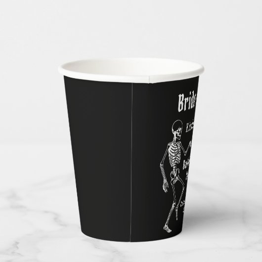 Halloween bruid of Die Skeleton vrijgezellenfeest Papieren Bekers (Rechts)