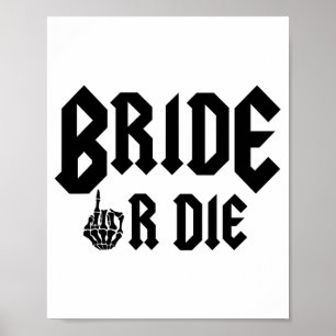 Halloween Bruid Of Sterf Klaar Om Te Rocken Bachel Poster
