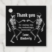 Halloween Bruid of Sterf Skelet Bachelorette Feest Bedankjes Labels (Voorkant)