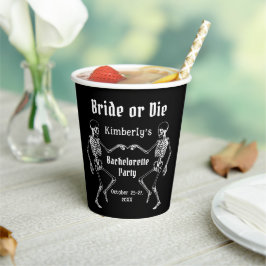 Halloween Bruid of Sterf Skelet Bachelorette Feest Papieren Bekers