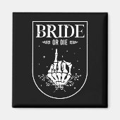 Halloween Bruid Of Sterven Gothic Bachelorette Fee Magneet (Voorkant)