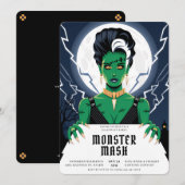 Halloween bruid van Frankenstein Monster Bash Kaart (Voorkant / Achterkant)