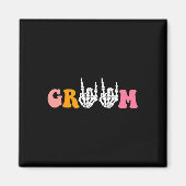 Halloween bruidegom bruid skelet hand bruiloft bac magneet (Voorkant)