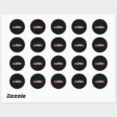 Halloween bruidegom bruid skelet hand bruiloft bac ronde sticker (Vel)