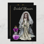 Halloween Bruids Douche Uitnodiging Love Potion (Voorkant / Achterkant)