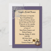 Halloween Bruids Douche Uitnodiging met Skeletten (Achterkant)