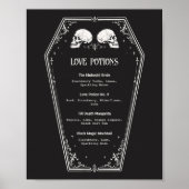 Halloween Bruidsdouche drankmenu Poster (Voorkant)
