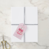 Halloween Bruidsdouche Roze Pompoen Bedankt Cadeaulabel (Met Touw)