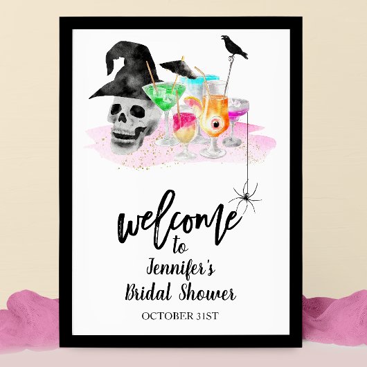 Halloween Bruidsdouche Welkomstbord Poster