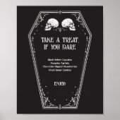 Halloween Bruidsfeest Borrelhapjes Menu Poster (Voorkant)