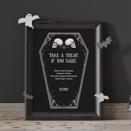 Halloween Bruidsfeest Borrelhapjes Menu Poster